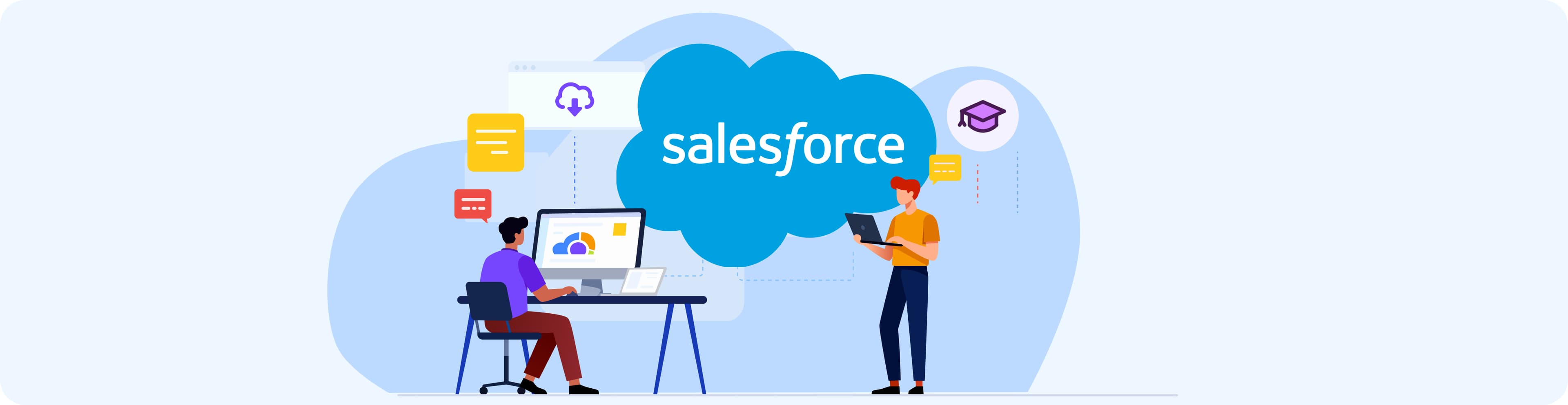 A five-step **Education Cloud Migration Cycle** loops through Assessing Readiness, Planning, Executing Migration, Managing Change, and Verifying Implementation to ensure a successful transition.