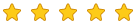 Five golden starts to represent a 5-star customer rating.